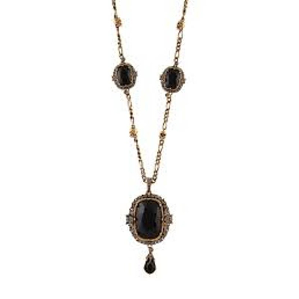 Alexander McQueen Crystal & Skull Pendant Necklace